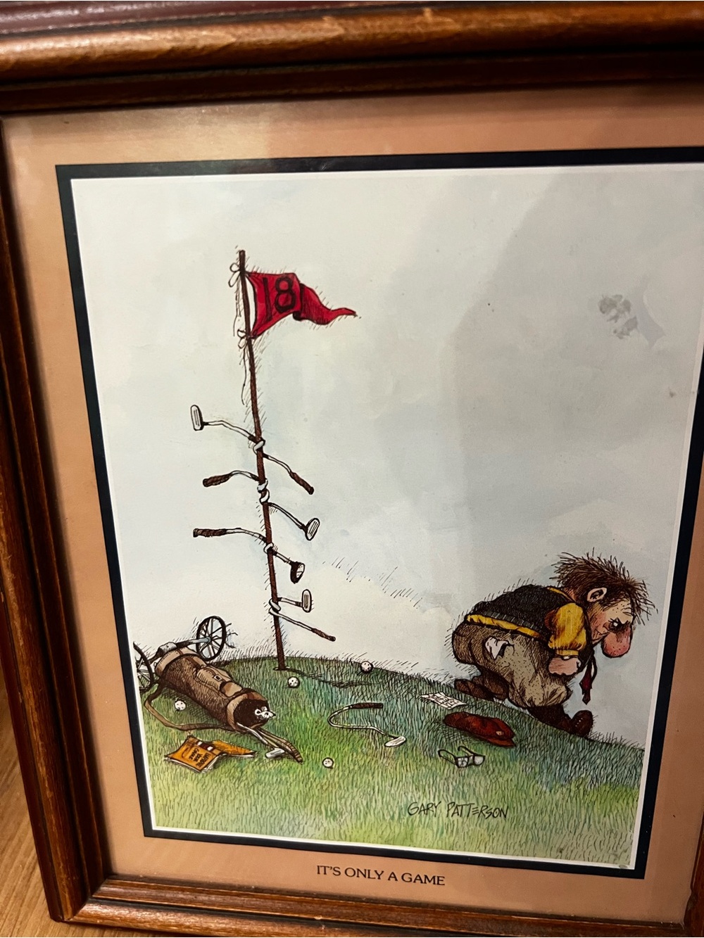 Playful Golf Print with Red Flag Accent Gary Patterson